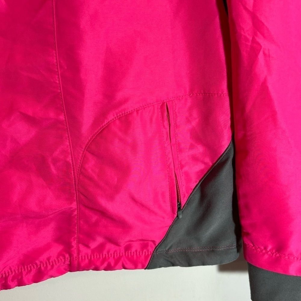 THE RUNNING ROOM Sz XL Pink Grey Reflective Stripes Dots Biking Workout Jacket - Picture 9 of 11